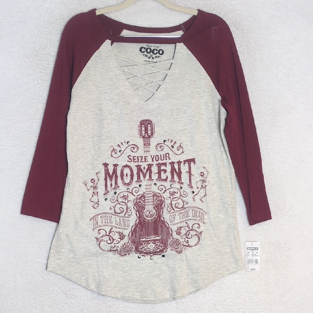 Disney Pixar Coco Seize Your Moment Womens Long Sleeve Shirt Size L
